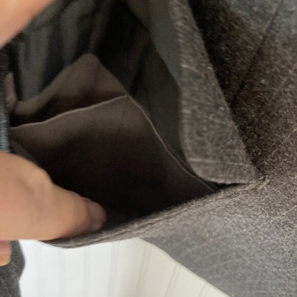 C&R Clothiers Gray Pin Stripe Virgin Wool Lined Suit Jacket Blazer Japan-42R - Picture 5 of 16